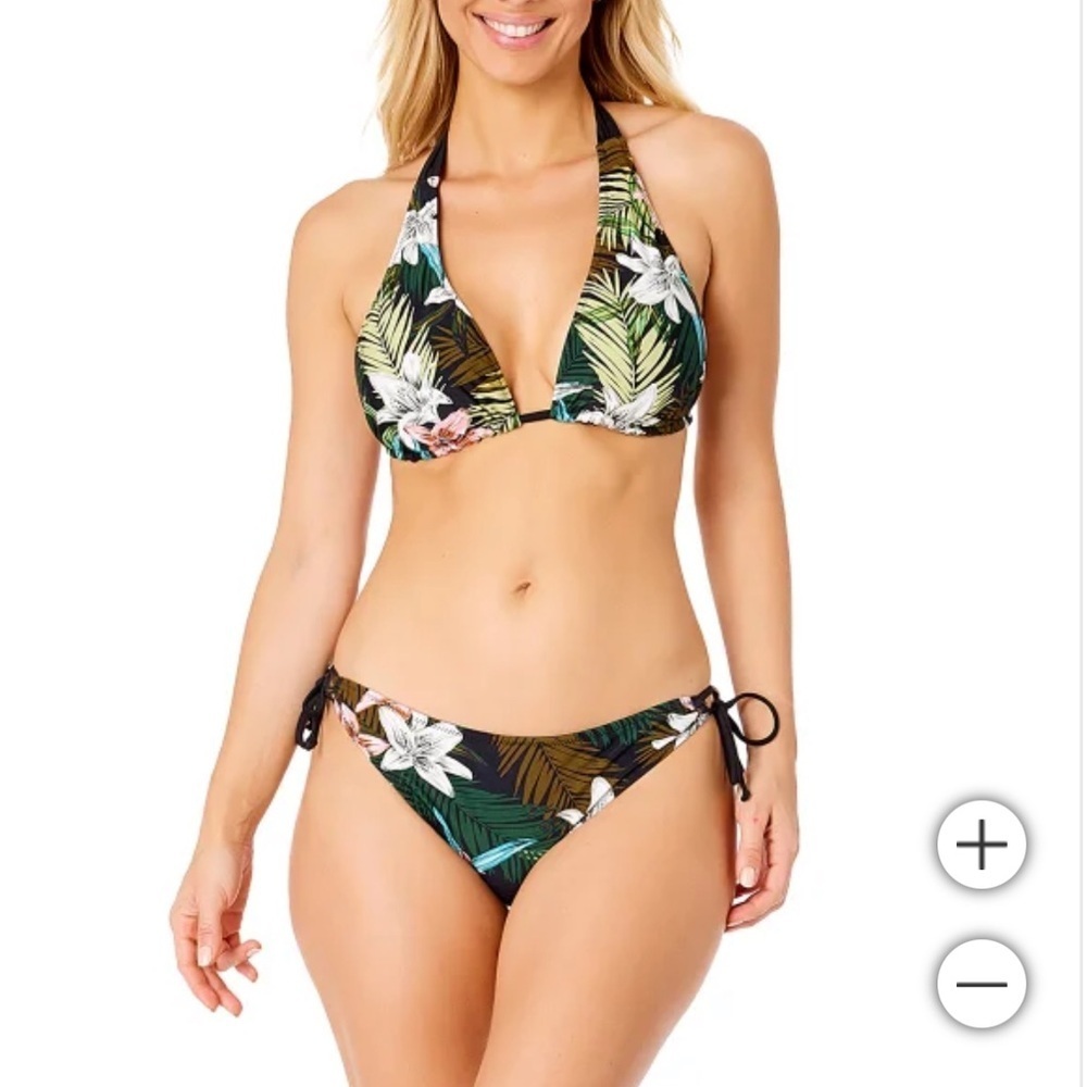 New Hurley Women's Reversible‎ Bikini floral black